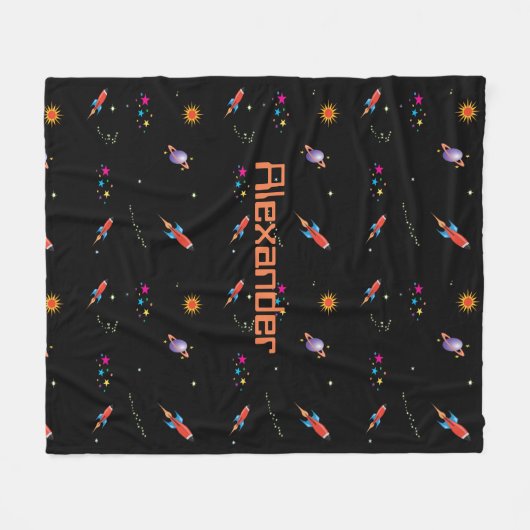 Couverture Polaire Space Rocket Boys Personal (Devant (Horizontal))