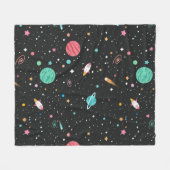 Couverture Polaire Space Rocket Ships et Stars (Devant (Horizontal))