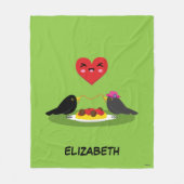 Couverture Polaire Spaghetti Meatballs Date romantique | Ajouter Votr (Devant)