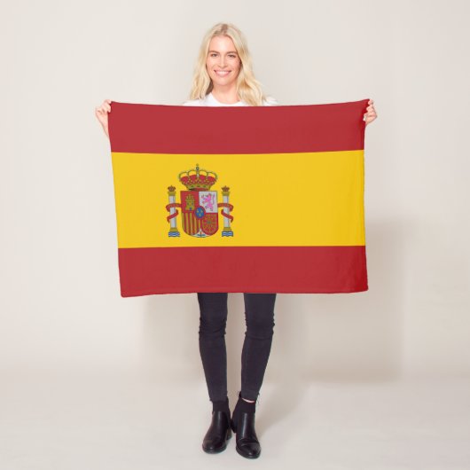 Couverture Polaire Spain Flag (En situation)
