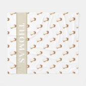 Couverture Polaire Spaniel Cavalier King Charles Blenheim Rose & Blan (Devant (Horizontal))