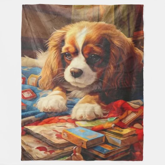 COUVERTURE POLAIRE SPANIEL PUPPY (Devant)