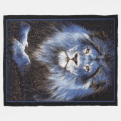 Couverture Polaire Sparkle Lion Majestueux (Devant (Horizontal))