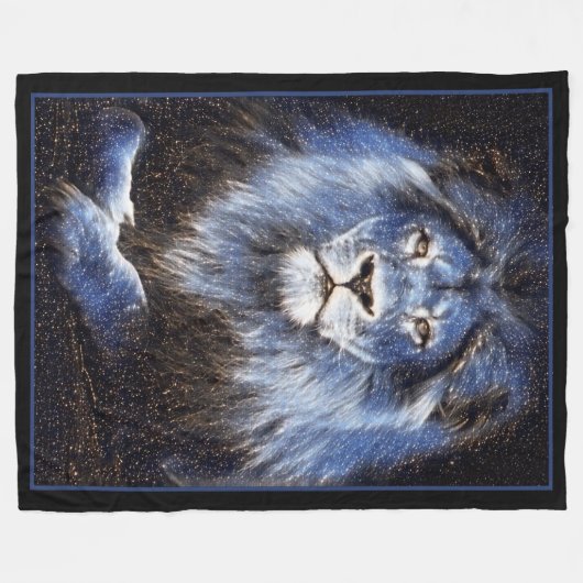 Couverture Polaire Sparkle Lion Majestueux (Devant (Horizontal))