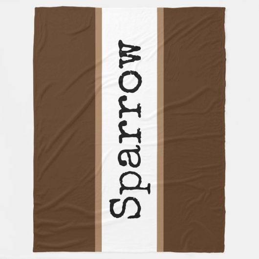 Couverture Polaire SPARROW Fun Moderne Large Brown Blancs (Devant)