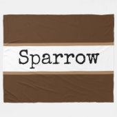 Couverture Polaire SPARROW Fun Moderne Large Brown Blancs (Devant (Horizontal))
