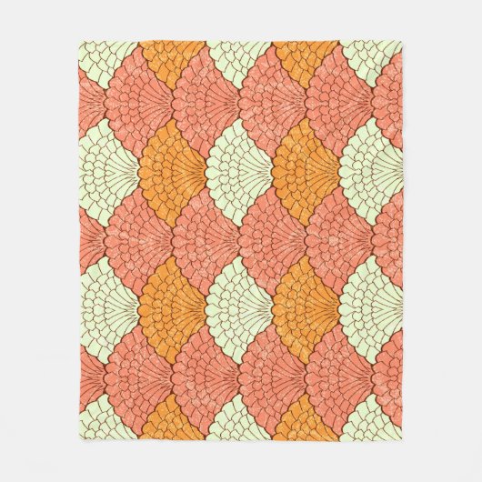 Couverture Polaire Spectacle de coquilles : Motifs de la mer Abstrait (Devant)