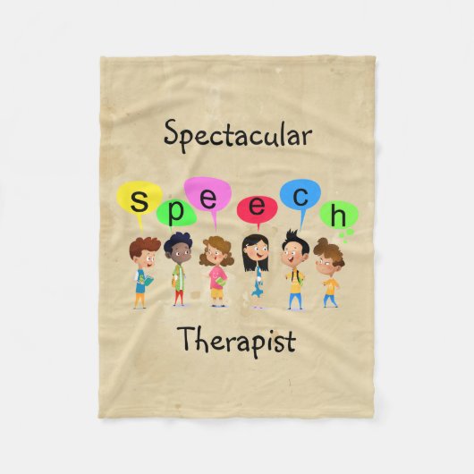 Couverture Polaire Spectaculaire orthophoniste mignon enfants (Devant)