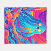 Couverture Polaire Spectral Ghost Halloween Art (Devant (Horizontal))