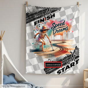 Couverture Polaire Speed Dreams Racing Blanket Formule 1 Garçon Anniv