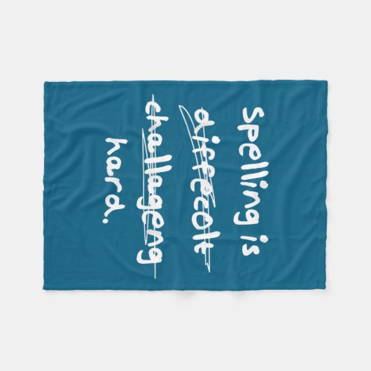 Couverture Polaire Spelling Is Hard Funny Spelling Bee (Devant (Horizontal))