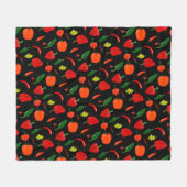 Couverture Polaire Spicy Peppers Pattern Throw Blanket (Devant (Horizontal))