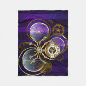 Couverture Polaire Spider Steampunk sur Arrière - plan pourpre (Devant)