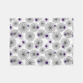 Couverture Polaire Spiderweb & araignées violettes Halloween Motif bl (Devant (Horizontal))