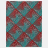 Couverture Polaire spin bordeaux turquoise (Devant)