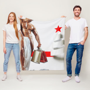 Couverture Polaire Spirale en papier blanc pour achats de Noël de Sli