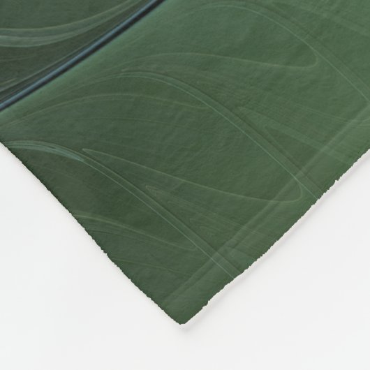 Couverture Polaire Spirales Turquoise Beige Vert Abstrait Fractal Art (Coin)