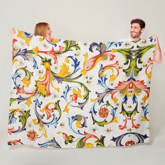 COUVERTURE POLAIRE SPIRES FLEURIS DE LA RENAISSANCE FLORENTINE,FLEURS (En situation)