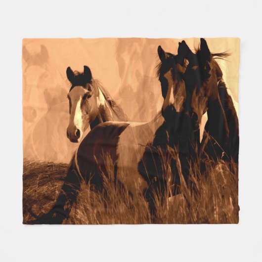 Couverture Polaire Spirits de Horse (Devant (Horizontal))