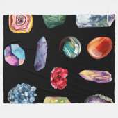 Couverture Polaire Spiritual Witchy Crystal Patten Sherpa Blanket (Devant (Horizontal))