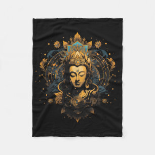 Couverture Polaire Spiritualité Artwork Paix Zen Yoga Asie Guatama B