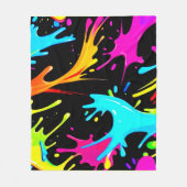 Couverture Polaire Splash couleur : Art Abstrait (Devant)