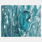 Couverture Polaire "Splash en forme de coeur" (Devant (Horizontal))
