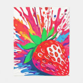 Couverture Polaire Splash fraise (Devant)