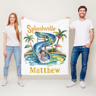Couverture Polaire Splashville Water Slide Boy Birthday Party Cadeau