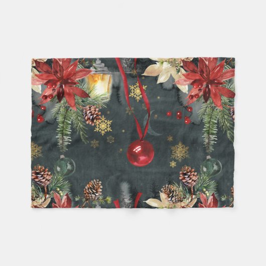 Couverture Polaire Splendor de Noël (Devant (Horizontal))