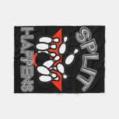 Couverture Polaire Split Happings Bowling Shirt Funny Spare Ball Team (Devant (Horizontal))