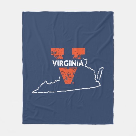Couverture Polaire Split V Virginia State Love (Devant)