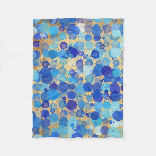 COUVERTURE POLAIRE SPLOTCHS BLEUS (Devant)