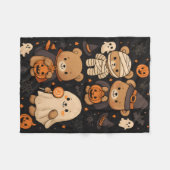 Couverture Polaire Spooky Cute Teddy Halloween Blanket  (Devant (Horizontal))