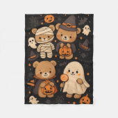 Couverture Polaire Spooky Cute Teddy Halloween Blanket  (Devant)
