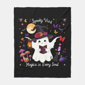 Couverture Polaire Spooky Magic & Whimsical Night Design