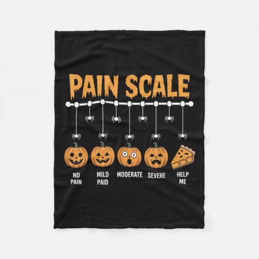 Couverture Polaire Spooky Pumpkin Pain Scale Trauma Nurse Triage Hall (Devant)