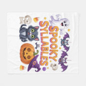 Couverture Polaire Spooky Syllables (Devant (Horizontal))