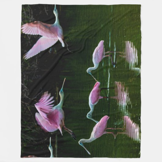 COUVERTURE POLAIRE SPOONBILL CRANE (Devant)