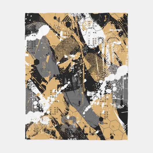 Couverture Polaire Sport Abstrait, style graffiti (Devant)