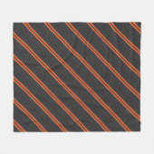 Couverture Polaire Sportance Accent Orange Stripes Style Carbon Impri (Devant (Horizontal))