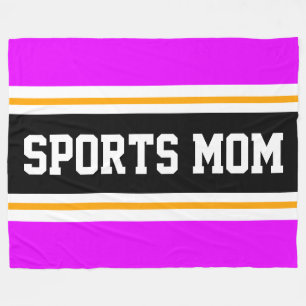 Couverture Polaire SPORTS MOM amusant Athlète rose vif rayures noires