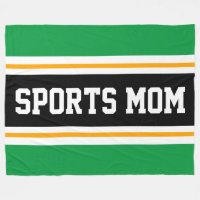 SPORTS MOM Fun Athletic Green Jaune Black Stripes