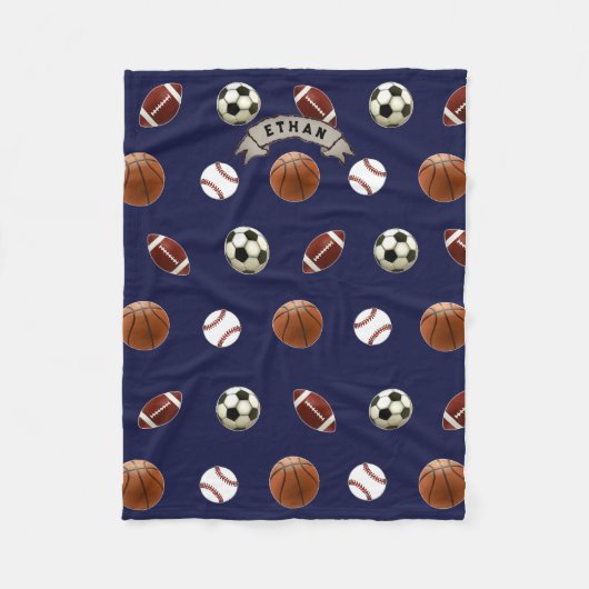 Couverture Polaire Sports personnalisés (Devant)