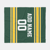 Couverture Polaire Sports sur mesure en or vert et jaune (Devant (Horizontal))