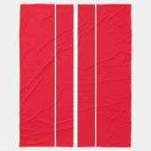 Couverture Polaire Sporty Athletic Bright Red White Racing Stripes (Devant)
