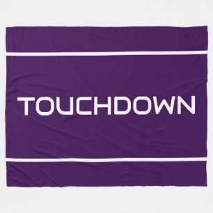 Couverture Polaire Sporty Cool TOUCHDOWN Bandes sur fond violet foncé