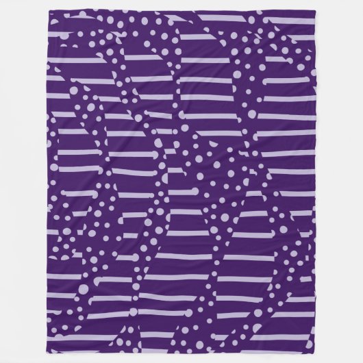 Couverture Polaire Spots et rayures 2 - Violet (Devant)