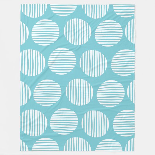 Couverture Polaire Spots Lined 190917 - Blanc sur Robin Oeuf Bleu (Devant)