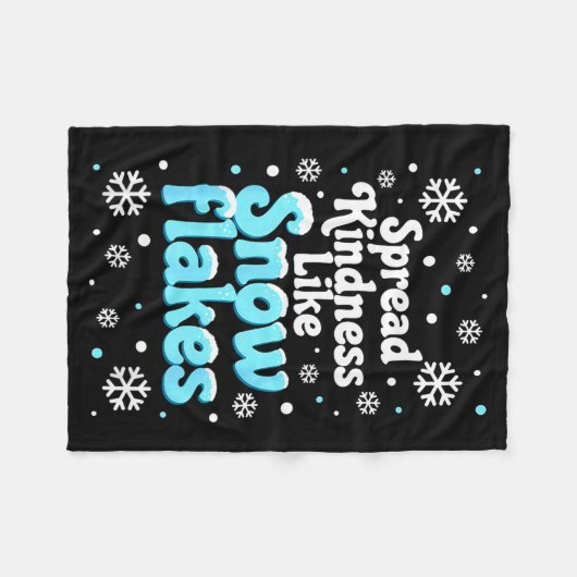 Couverture Polaire Spread Kindness Like Snowflakes Snow Days Sitive M (Devant (Horizontal))